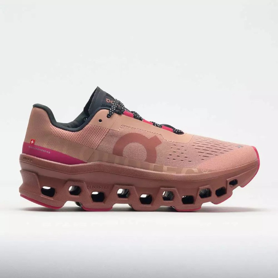 Running Shoes * | On Running On Cloudmonster Women'S Rose/Cork