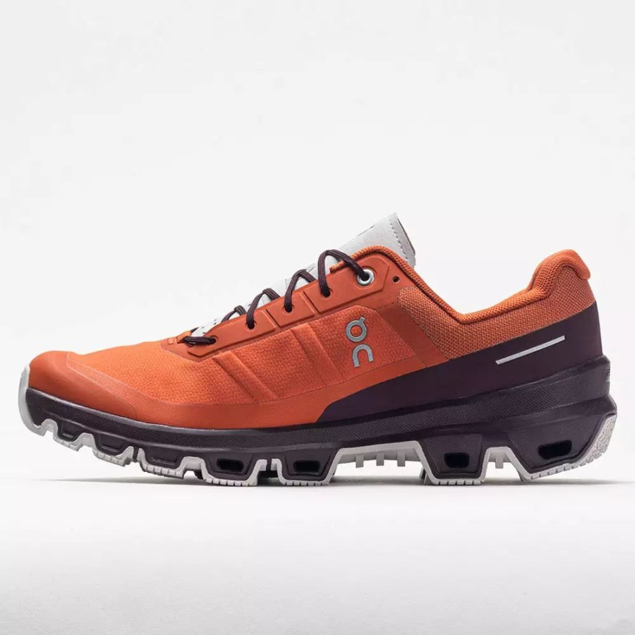 Trail Running Shoes * | On Running On Cloudventure Men'S Flare/Mulberry