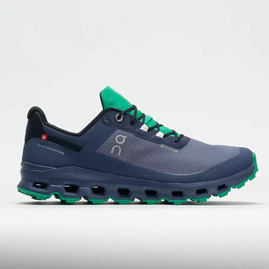 Trail Running Shoes * | On Running On Cloudvista Waterproof Men'S Metal/Denim