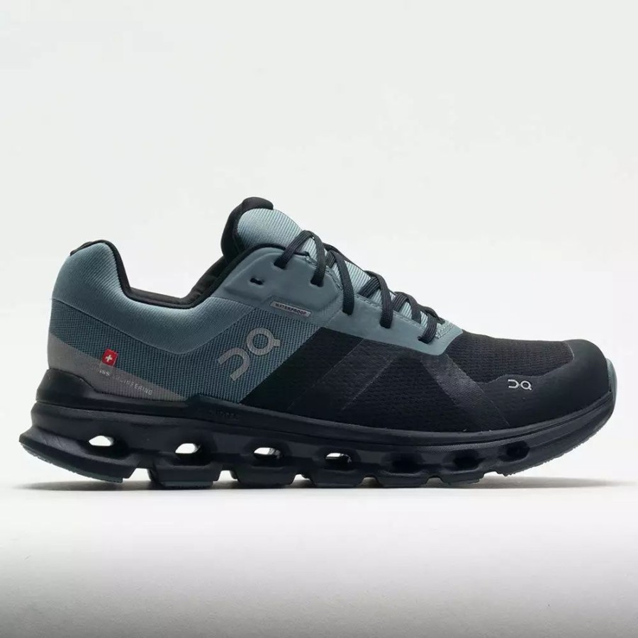 Running Shoes * | On Running On Cloudrunner Waterproof Men'S Black/Tide