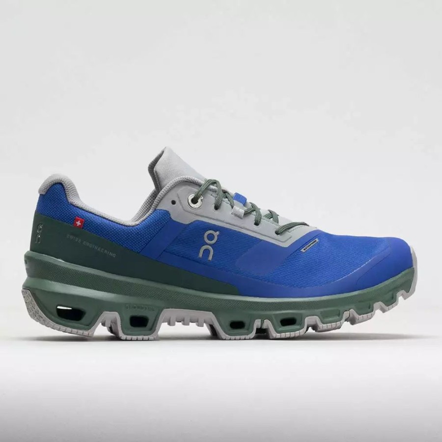 Trail Running Shoes * | On Running On Cloudventure Waterproof Men'S Cobalt/Ivy