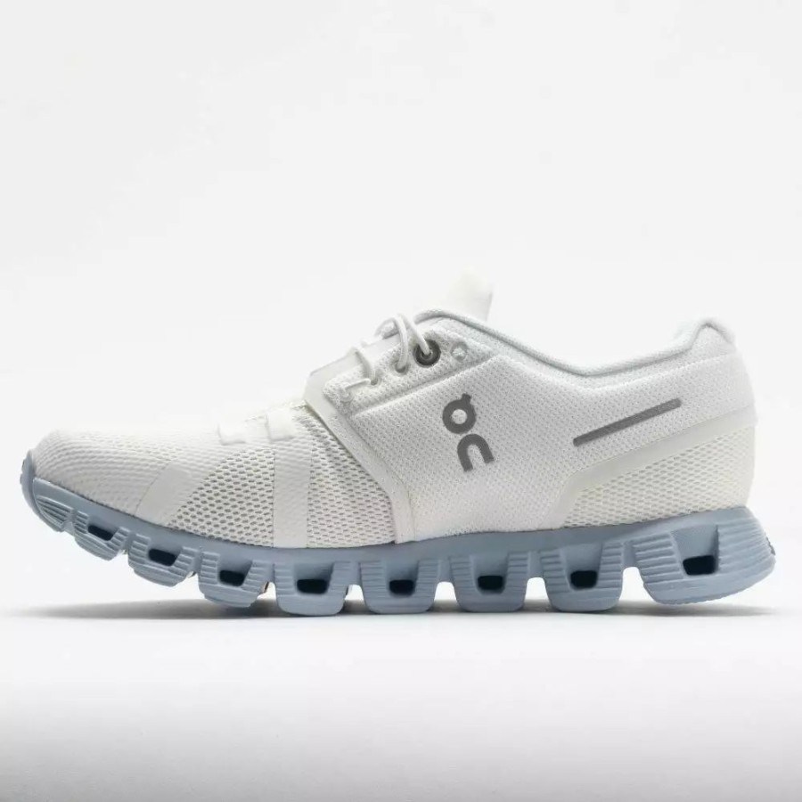 Running Shoes * | On Running On Cloud 5 Women'S White/Chambray