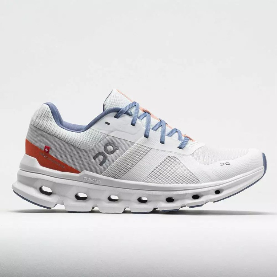 Running Shoes * | On Running On Cloudrunner Women'S Undyed White/Flame