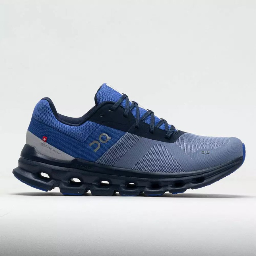 Running Shoes * | On Running On Cloudrunner Men'S Shale/Cobalt