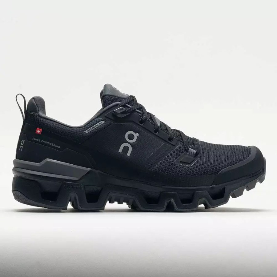 Hiking Shoes * | On Running On Cloudwander Waterproof Men'S Black/Eclipse