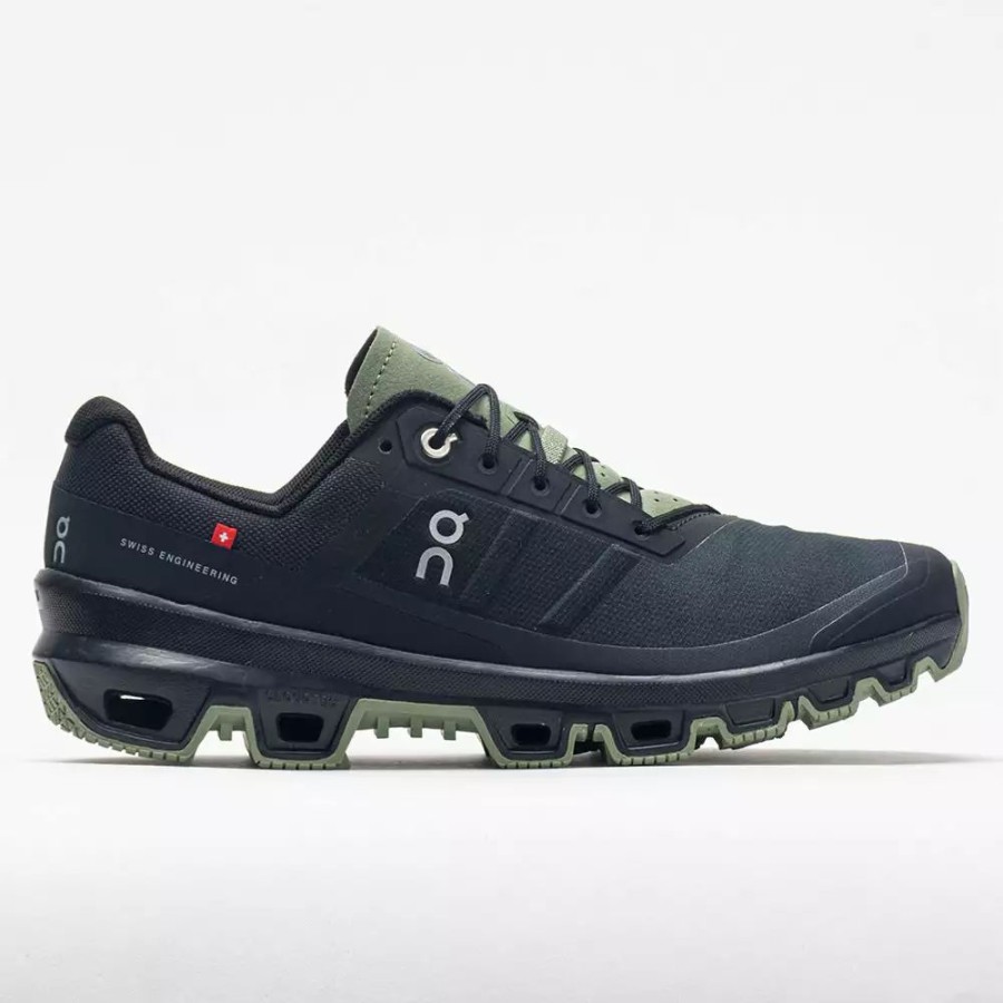 Trail Running Shoes * | On Running On Cloudventure Men'S Black/Reseda