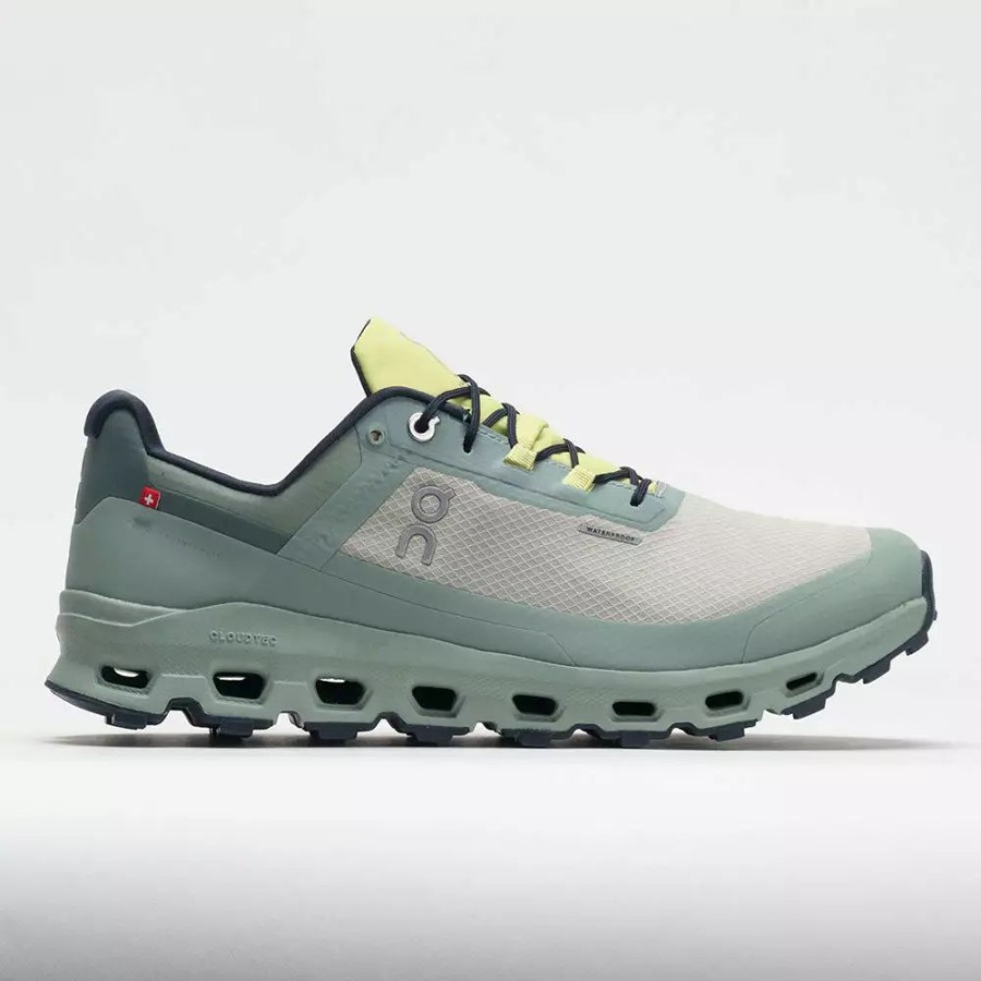 Trail Running Shoes * | On Running On Cloudvista Waterproof Men'S Chalk/Moss